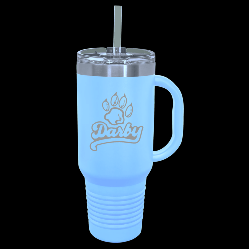 40oz Mug with Straw- Paw ($40)