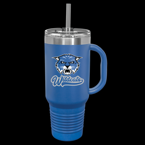 40oz Mug with Straw- Wildcat ($40)