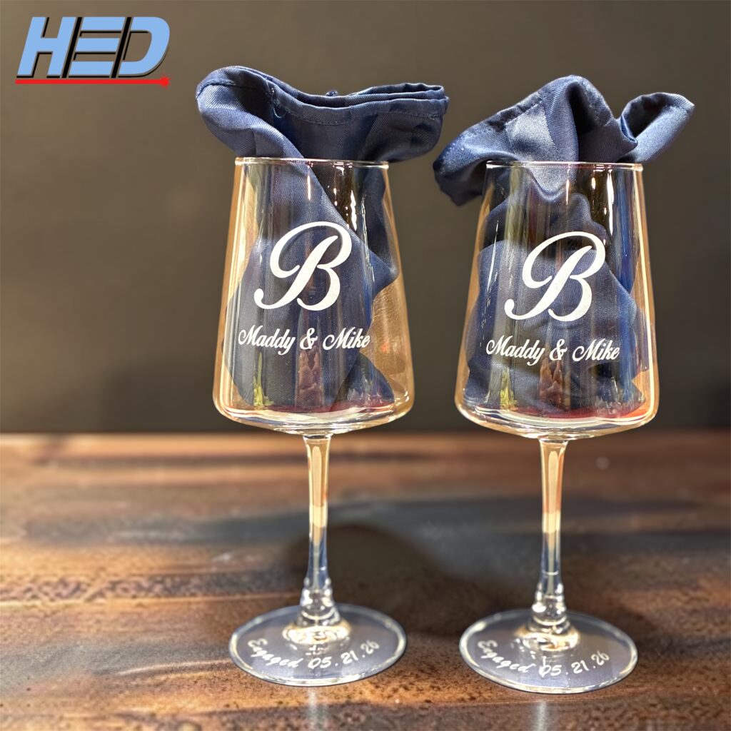 Laser Engraved Wine Glasses
